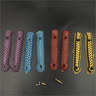 Pre-Shaped Paring Knife Handle - Red-Black HPL, Ready to Install
