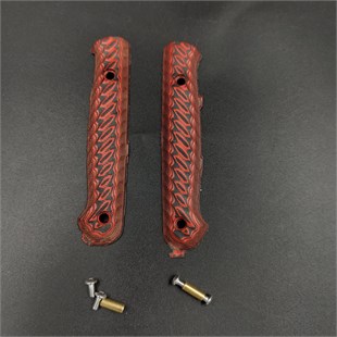 Pre-Shaped Paring Knife Handle - Red-Black HPL, Ready to Install