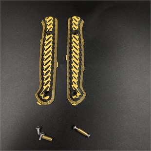 Pre-Shaped Paring Knife Handle - Yellow-Black HPL, Ready to Install