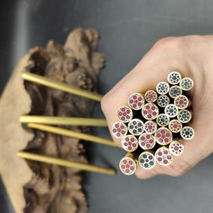 Red Mosaic Pin 6mm (15/64)