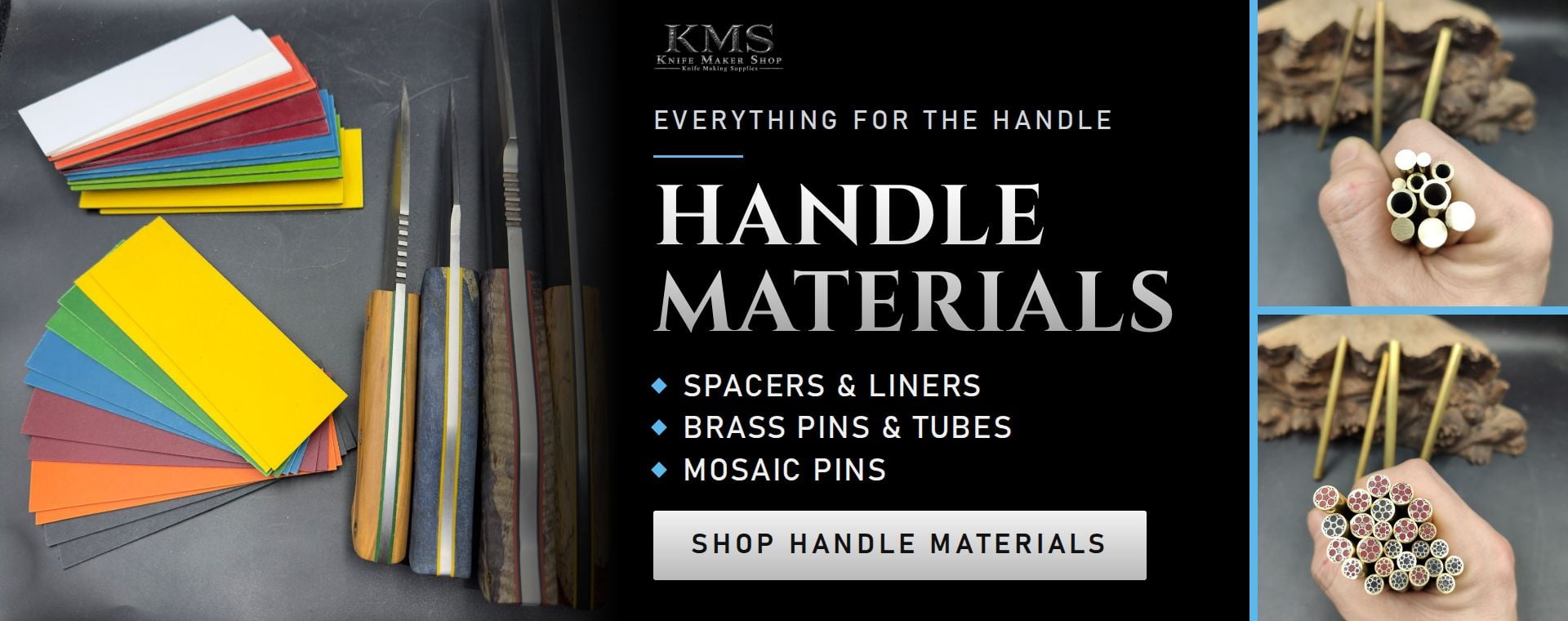 Knife Handle Materials Spacers Liners and Pins