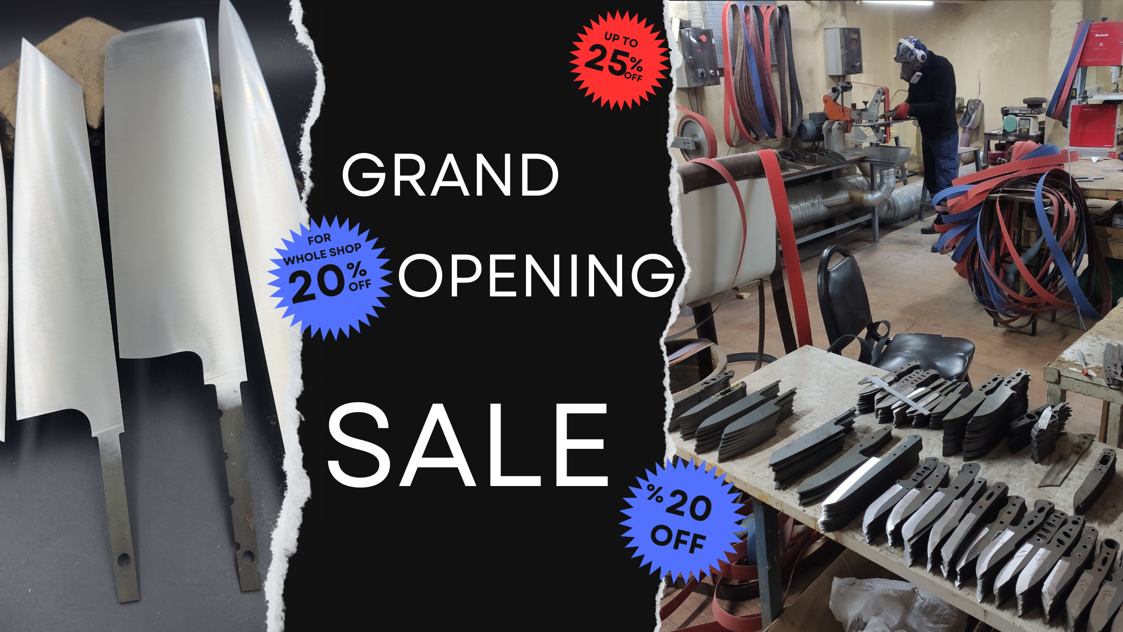 Knife Maker Shop Grand Opening Sale