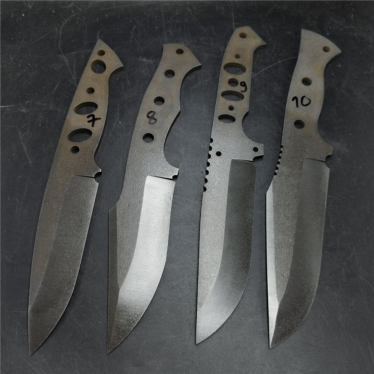 D2 Stonewash Knife Blank - DI07