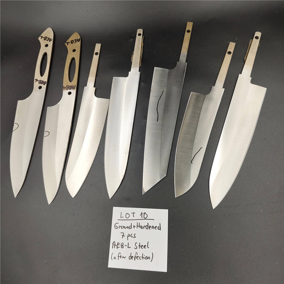 Knife Blank LOT, 7 Pieces, AEB-L - BLOT10