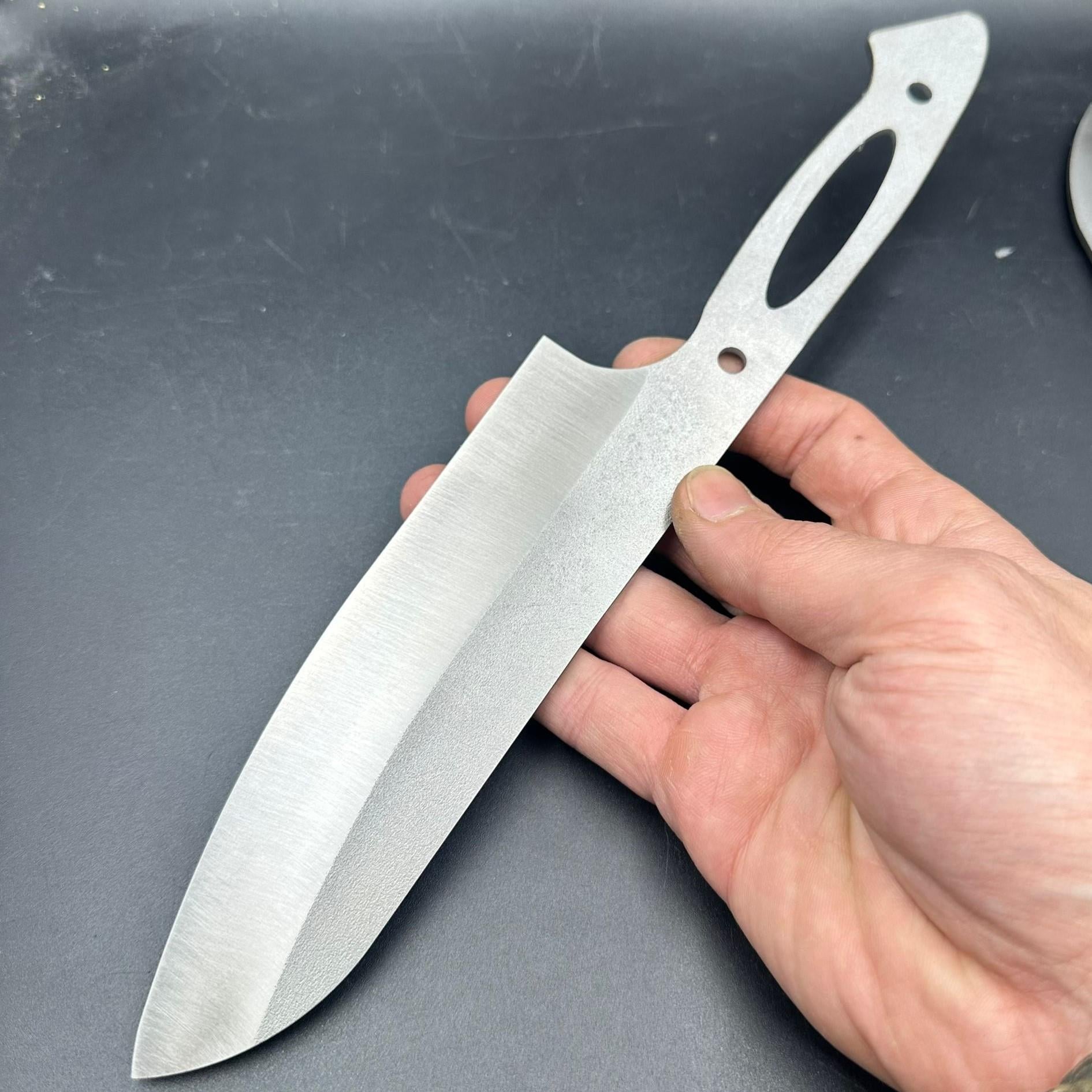 N690 Full Tang Santoku Chef Knife Blank Blade - NC06