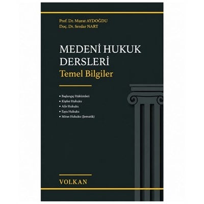 Medeni Hukuk Dersleri Temel Bilgiler  kitap kapağı