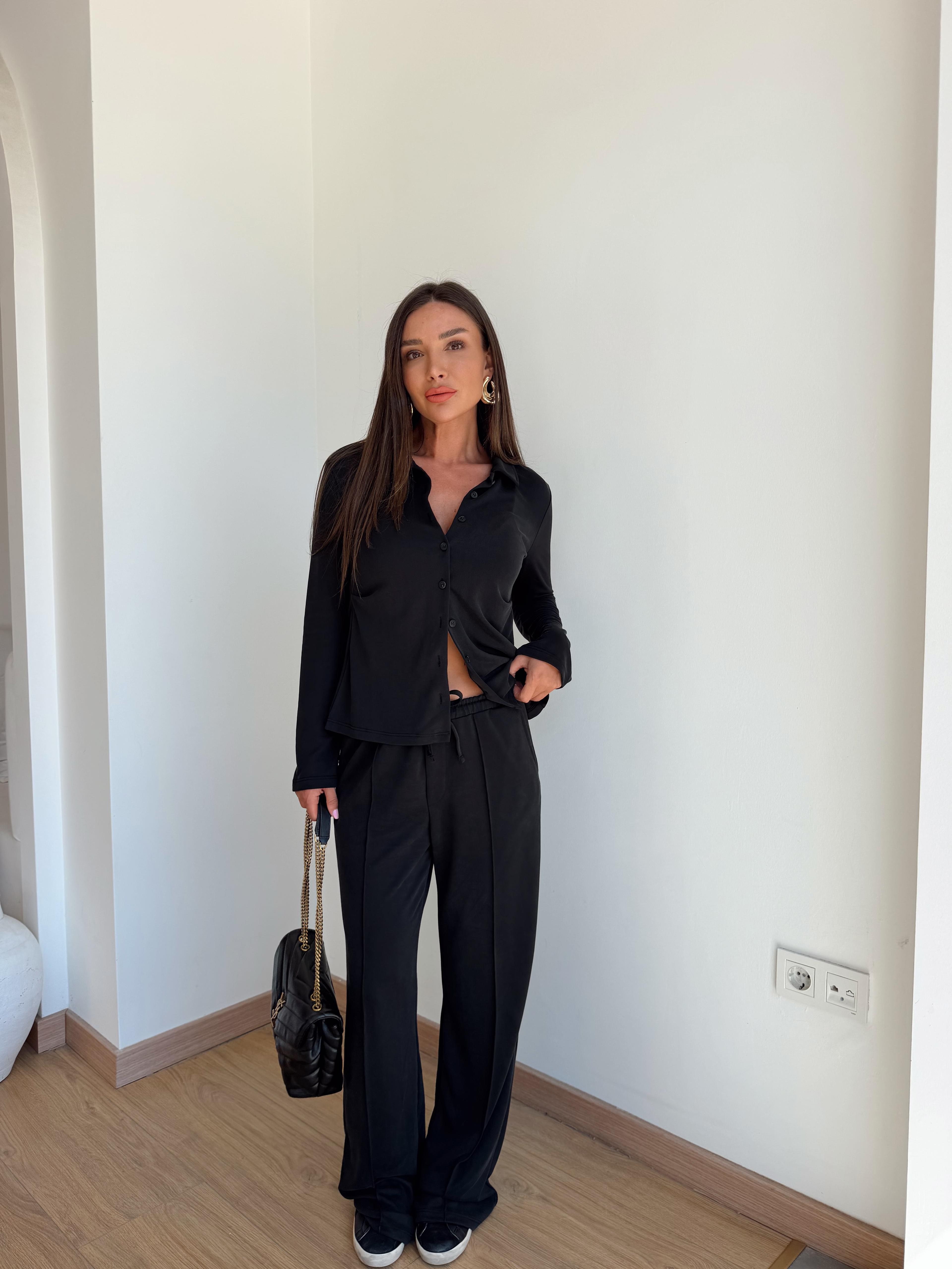 Modal Kumaş Eşofman Takım Siyah · 4