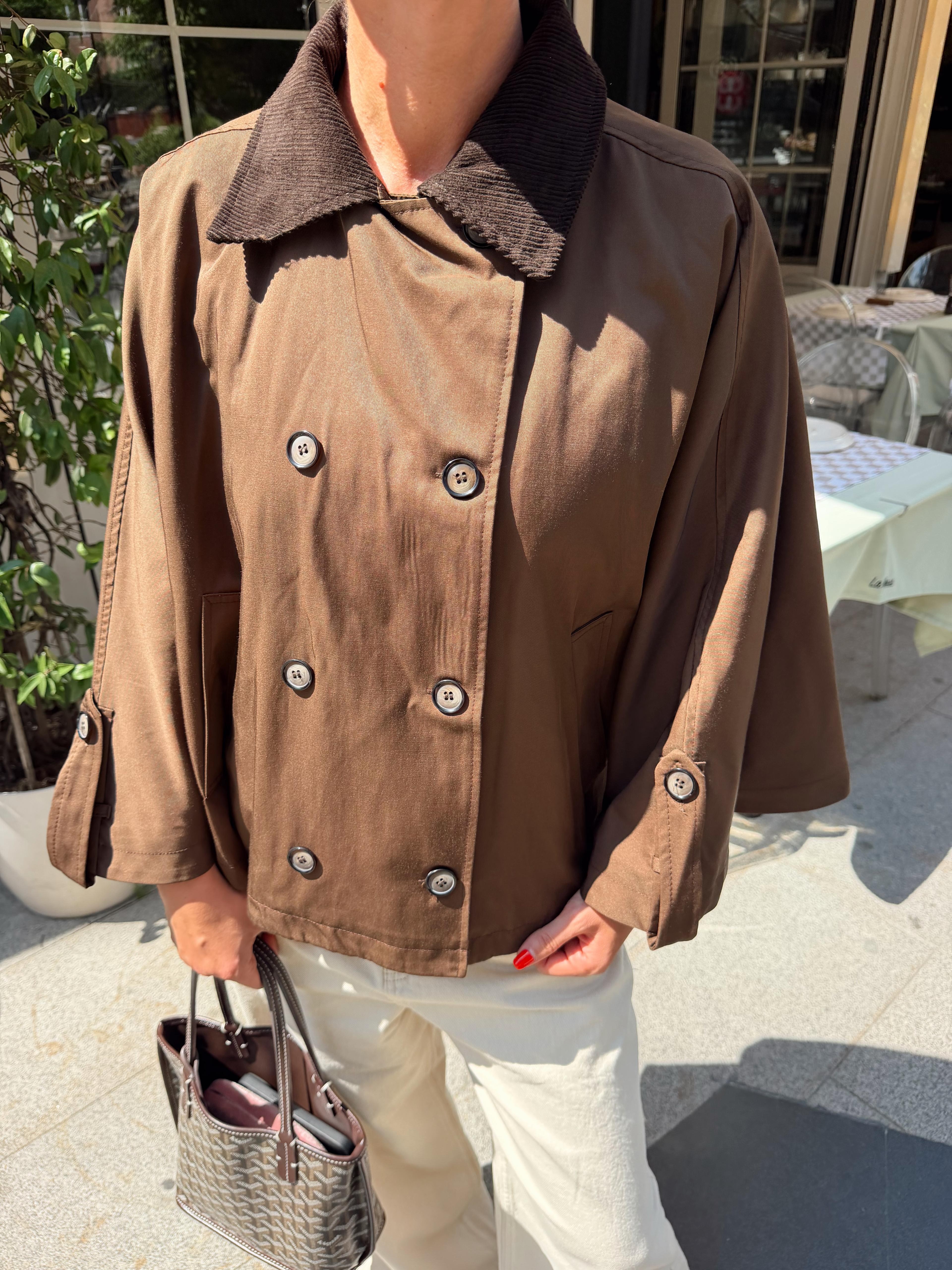 Poncho Trench Coat Acı Kahve · 4