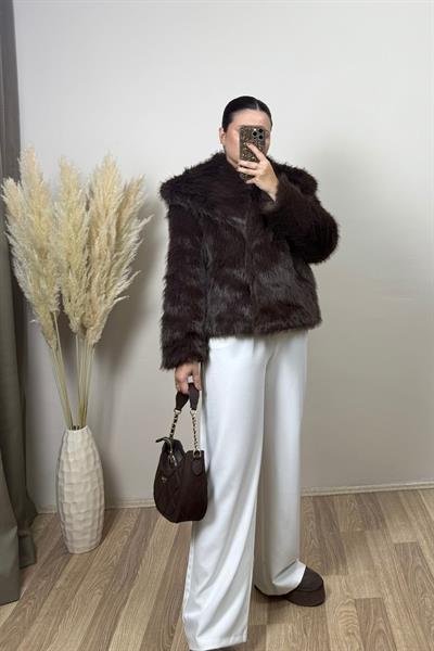 Premium Lolita Kahverengi Kürk