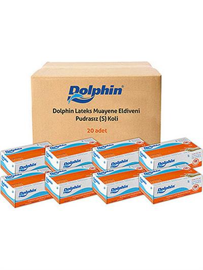 Dolphin Beyaz Lateks Eldiven Pudrasız S 20 Pk x 100 Adet Koli