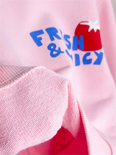 Unicorn Kız Çocuk Pembe Fresh & Juicy Baskılı Yan Şeritli Alt Üst Takım