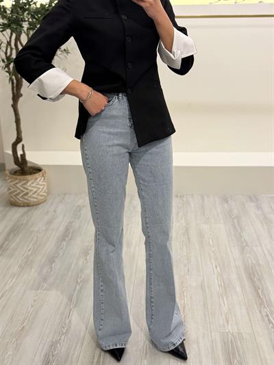 İspanyol Paça Yıkamalı Denim 