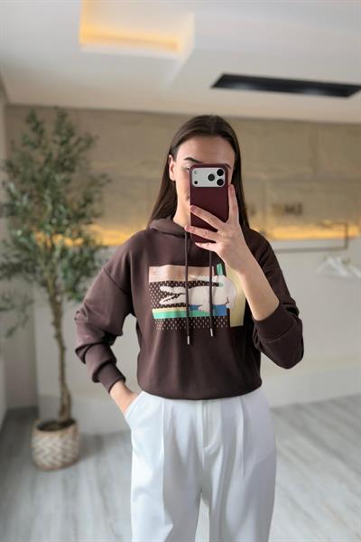 LCS Kapüşonlu Sweat Kahve