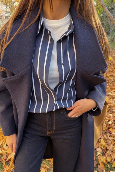ms. lacivert kaşe kaban
