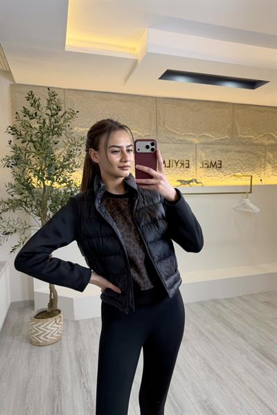 Zr Model Siyah Şişme Mont