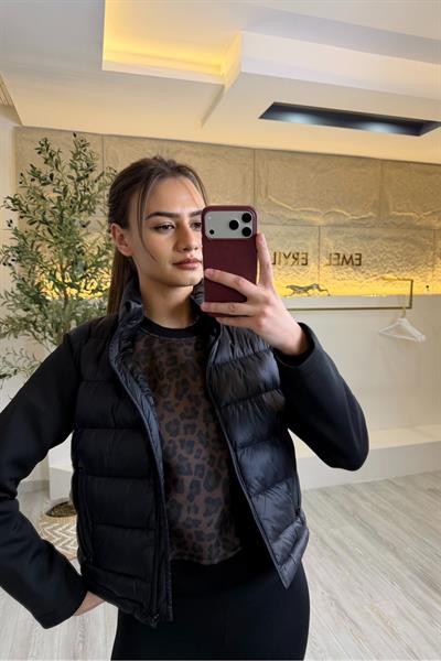 Zr Model Siyah Şişme Mont