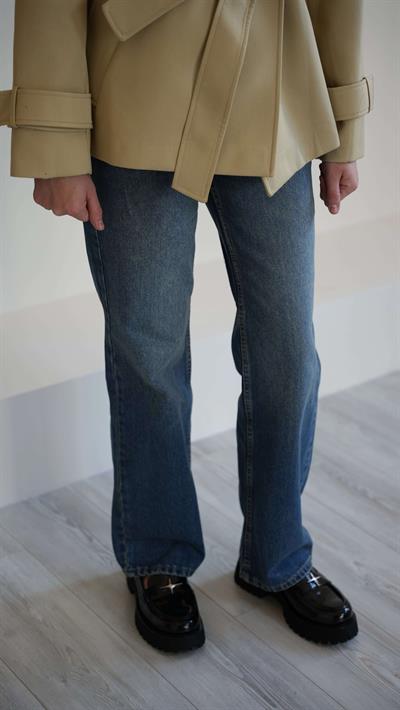 Zr Taşlamalı Wide Leg Denim