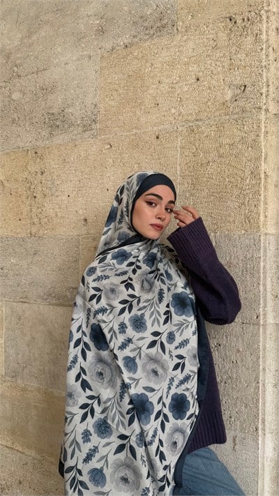 Arve Şal - MaviArve Şalrosen design