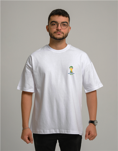 2014 World Cup Baskılı Unisex Oversize T-Shirt