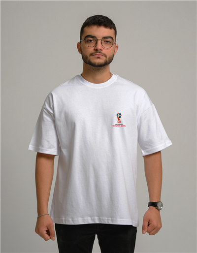2018 World Cup Baskılı Unisex Oversize T-Shirt