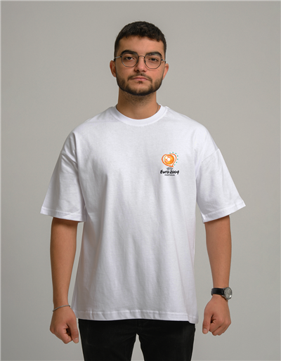 EURO 2004 Baskılı Unisex Oversize T-Shirt