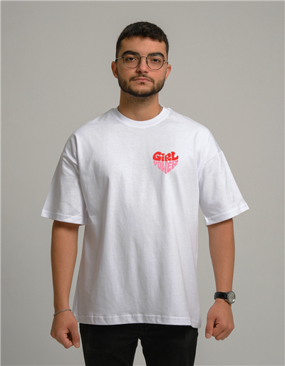 Girl Power Baskılı Unisex Oversize T-Shirt