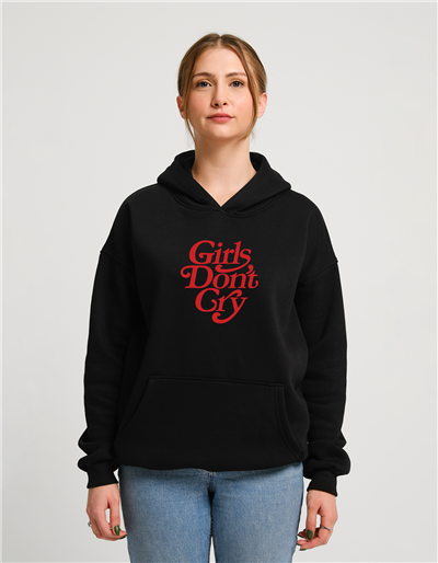 Girls Dont Cry Baskılı Unisex Kapüşonlu Sweatshirt
