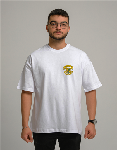 Harry Potter Hogwarts Baskılı Unisex Oversize T-Shirt