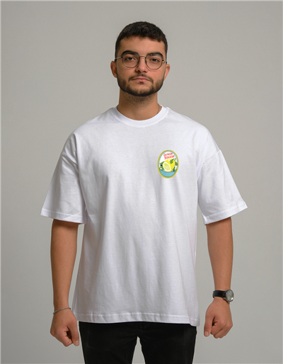 Lemon Squash Baskılı Unisex Oversize T-Shirt
