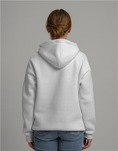 Motorcu Kedi Baskılı Unisex Kapüşonlu Sweatshirt
