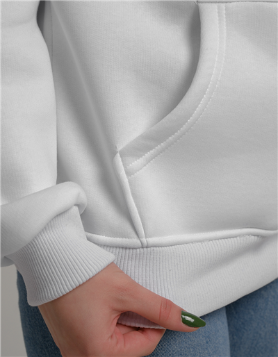 Motorcu Kedi Baskılı Unisex Kapüşonlu Sweatshirt