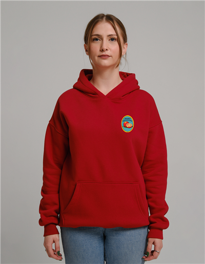 Orange Champagne Baskılı Unisex Kapüşonlu Sweatshirt