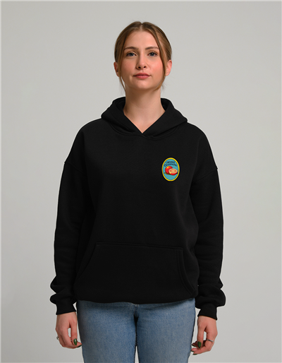 Orange Champagne Baskılı Unisex Kapüşonlu Sweatshirt