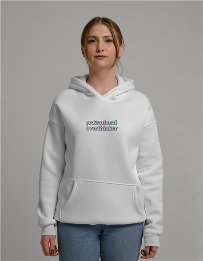 Overthinker Baskılı Unisex Kapüşonlu Sweatshirt