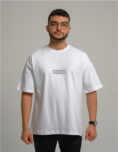 Overthinker Baskılı Unisex Oversize T-Shirt