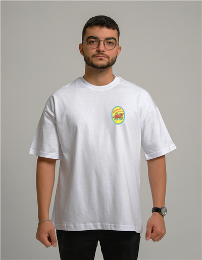 Raspberry Crush Baskılı Unisex Oversize T-Shirt