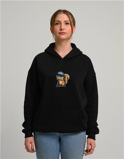 Sincap Baskılı Unisex Kapüşonlu Sweatshirt