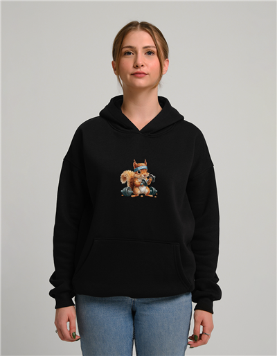 Sporcu Sincap Baskılı Unisex Kapüşonlu Sweatshirt