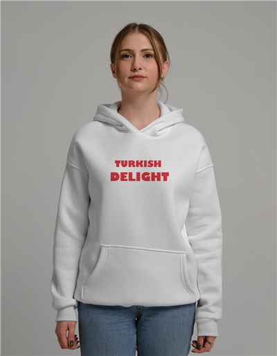 Turkish Delight Baskılı Unisex Kapüşonlu Sweatshirt