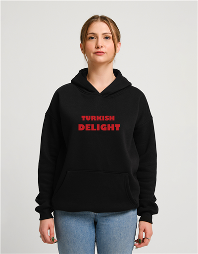 Turkish Delight Baskılı Unisex Kapüşonlu Sweatshirt