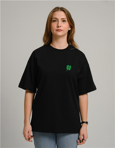 Yonca Baskılı Unisex Oversize T-Shirt