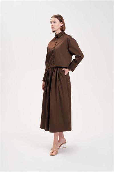 ADEN COTTON SHIRT BROWN