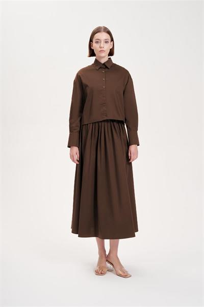 ADEN COTTON SHIRT BROWN