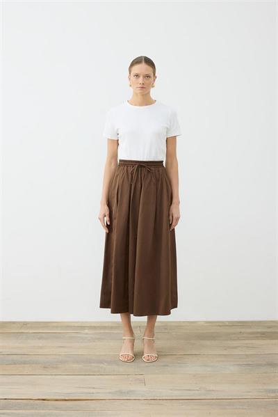 ADEN COTTON SKIRT BROWN