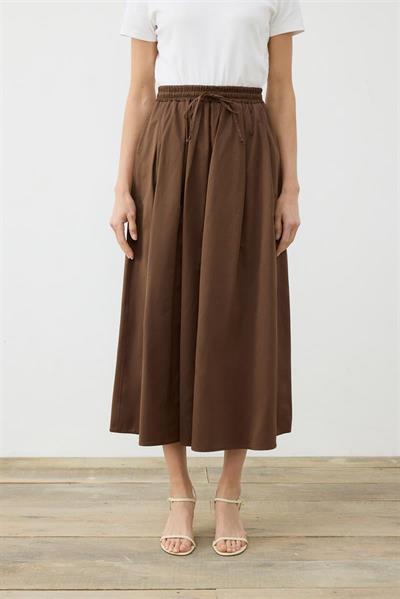 ADEN COTTON SKIRT BROWN
