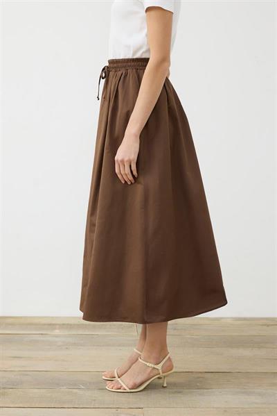 ADEN COTTON SKIRT BROWN