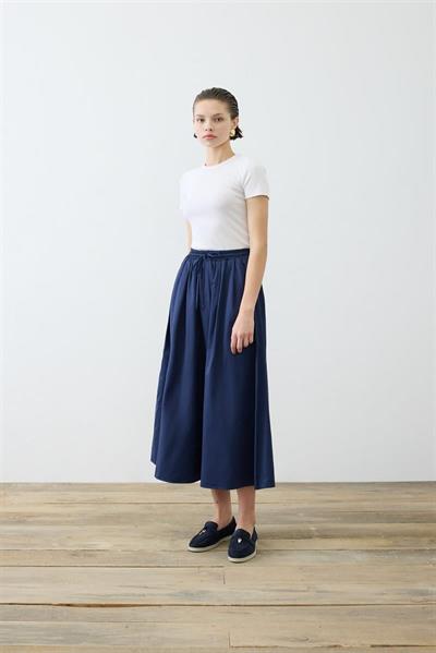 ADEN COTTON SKIRT NAVY BLUE