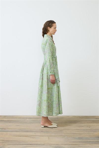 ALINA PAISLEY PATTERN VOILE DRESS GREEN
