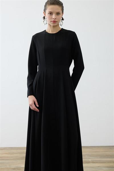 ALIZA CREPE FITTED DRESS BLACK
