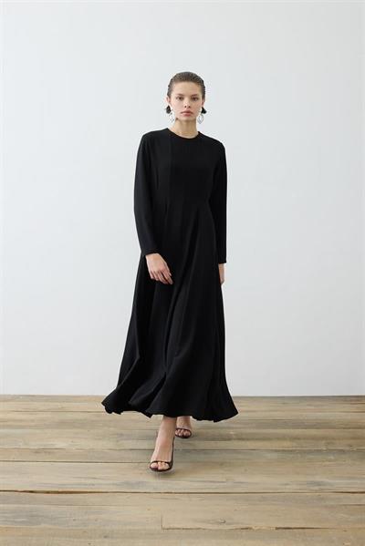 ALIZA CREPE FITTED DRESS BLACK